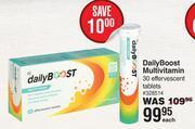Dis-Chem Dailyboost multivitamin-30 effervescent tablets each offer