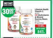 Dis-Chem Lifestyle health vitamin c or multivitamin & mineral gummy bears 60 gummies-each offer