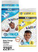 Dis-Chem Baby things nappy 100 pack assorted sizes-per pack offer