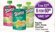 Dis-Chem Rhodes squish 100% puree pouches assorted-110ml offer