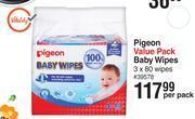 Dis-Chem Pigeon value pack baby wipes 3 x 80 wipes-per pack offer