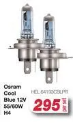 AutoZone Osram cool blue 12v 55/60w h4 hel.64193cblpr-per set offer