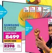 Game Samsung 55 (139cm) crystal uhd 4k tv cu7000 offer