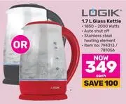Game Logik 1.7l glass kettle-each offer