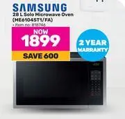 Game Samsung 28l solo microwave oven me6104st1/fa offer