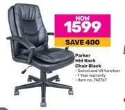 Game Parker mid back chair black offer
