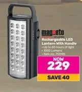 Game Magneto rechargeable led lantern with handle offer