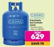 Game Cadac 5kg empty gas cylinder offer