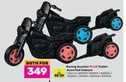 Game Big jim racing scooter plus trailer assorted colours-both for offer