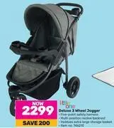 Game Little one deluxe 3 wheel jogger offer