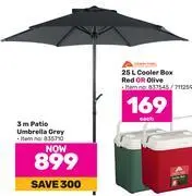 Game 3m patio umbrella grey offer