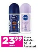 Game Nivea roll-on assorted-50ml each offer