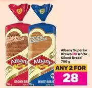 Game Albany superior brown or white sliced bread-for any 2 x 700g offer