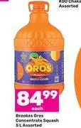 Game Brookes oros concentrate squash assorted-5l each offer
