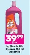 Mr muscle tile cleaner assorted-750ml each