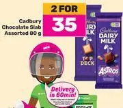 Game Cadbury chocolate slab assoretd-for 2 x 80g offer