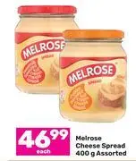 Game Melrose cheese spread assorted-400g each offer