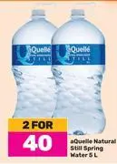 Game Aquelle natural still spring water-for 2 x 5l offer