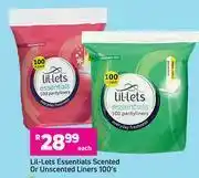 Game Lil-Lets Essentials Scented Or Unscented Liners-100's Each offer