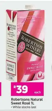 Game Robertsons Natural Sweet Rose-1L Each offer