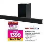 Game Ultra Link Rhapsody 2.1Ch Soundbar UL-SB80W01 offer