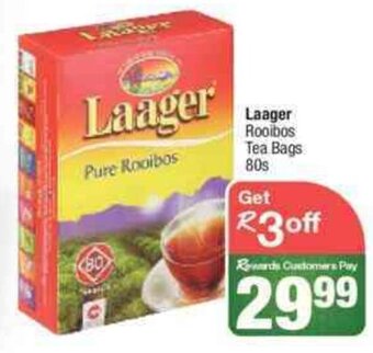 Spar Laager Rooibos Tea Bags 80s offer