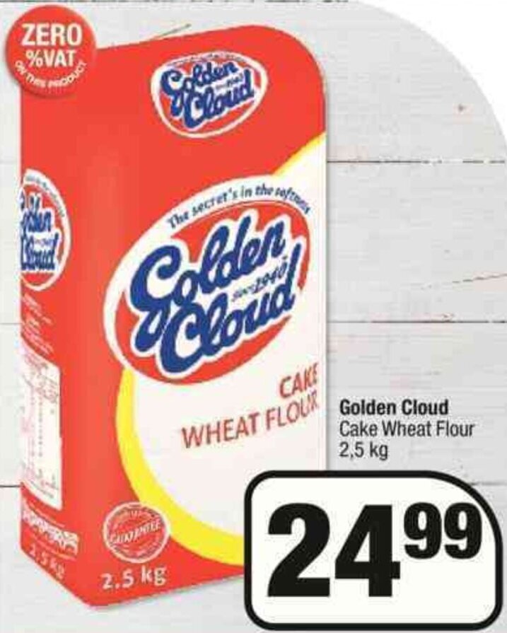 Golden Cloud Cake Wheat Flour 2,5kg offer at Spar