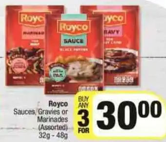 Spar Royco Sauces, Graves or Marinades 32g-48g offer