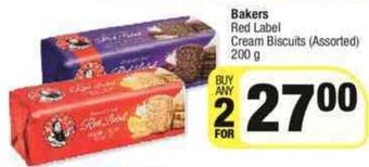 Spar Bakers Red Label Cream Biscuits 200g offer