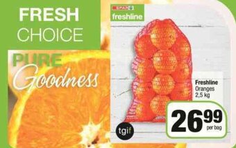 Spar Freshline Oranges 2,5kg offer
