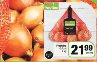 Spar Freshline Onions 2kg offer