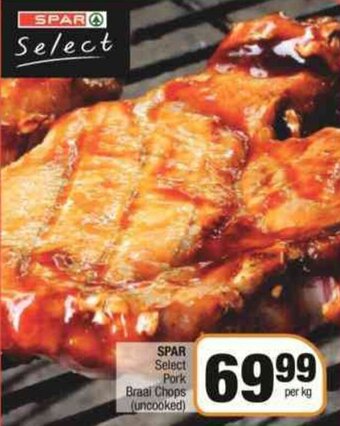 Spar Spar Select Pork Braai Chops offer