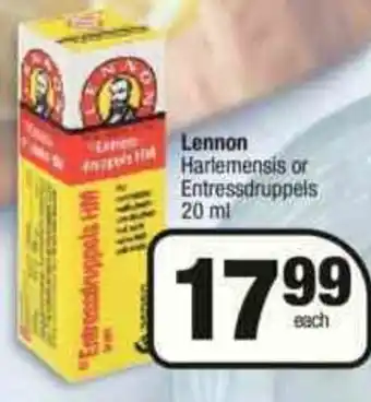 Spar Lennon Harlemensis or Entressdruppels 20ml offer