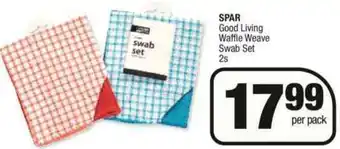 Spar Spar Good Living Waffle Weave Swab Set 2s offer