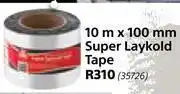 Builders Warehouse Super laykold tape 10m x 100mm offer