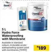 Builders Warehouse Fired earth damp x hydro force waterproofing with membrane-5l offer