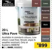 Builders Warehouse Fired earth ultra pave-20l offer