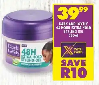 DARK AND LOVELY 48 HOUR EXTRA HOLD STYLING GEL 250ml