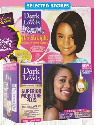 Shoprite DARK AND LOVELY SUPERIOR MOISTURE PLUS WITH COCONUT OIL & SHEA BUTTER NO LYE RELAXER KIT offer