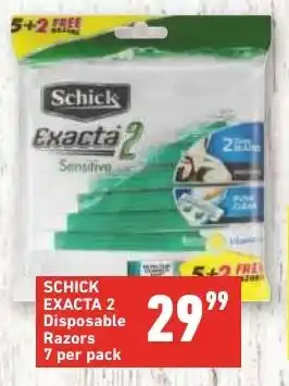 Shoprite SCHICK EXACTA 2 Disposable Razors 7 per pack offer