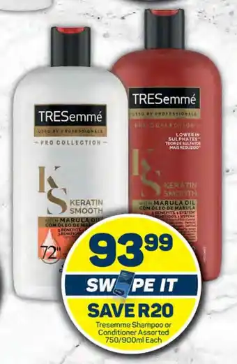 Pick n Pay Tresemme Shampoo or Conditioner Assorted 750/900ml Each offer
