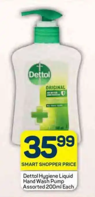 Pick n Pay Dettol Hygiene Liquid Hand Wash Pump Assorted 200ml Each offer