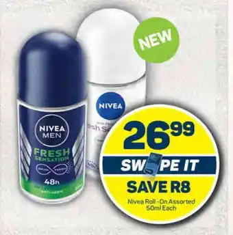 Pick n Pay Nivea Roll-On Assorted 50ml Each offer
