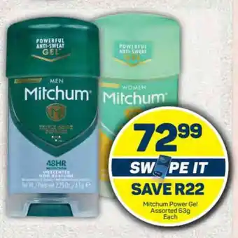 Pick n Pay Mitchum Power Gel Assorted 63g Each offer