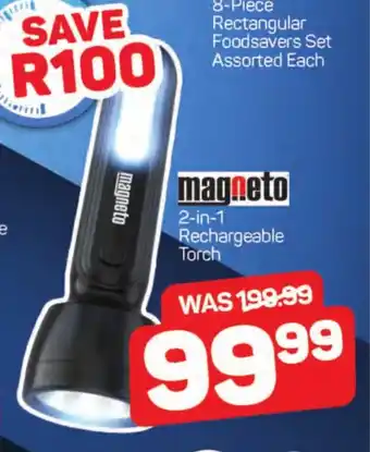 Pick n Pay Magneto 2-in-1 Rechargeable Torch offer