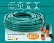 Builders Warehouse Garden Master Green Hosepipe Plus Fittings 20m x 12mm-Per Set offer