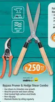 Garden Master Bypass Pruner & Hedge Shear Combo-Per Set