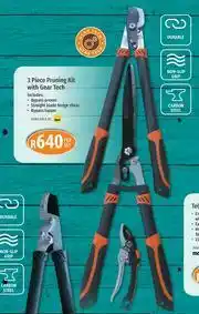 Builders Warehouse Garden Master 3 Piece Pruning Kit With Gear Tech-Per Set offer