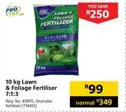 Builders Warehouse Pro tek lawn & foliage fertiliser 7:1:3-10kg offer