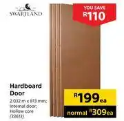 Builders Warehouse Swartland hardboard door-2.032m x 813mm each offer